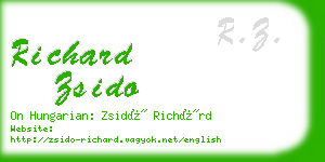 richard zsido business card